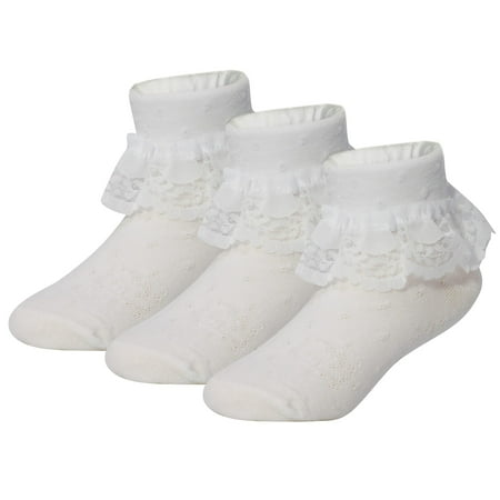LINLIN FAN Big Girl s Ruffle Edge lace Socks 3 Pack Pure White (S-USA shoe8-11-Age3-4years Pure white)
LINLIN FAN Big Girl s Ruffle Edge lace Socks 3 Pack Pure White (S-USA shoe8-11-Age3-4years Pure white)