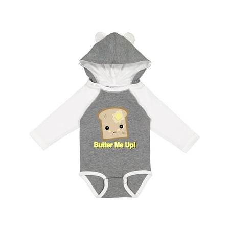Inktastic butter me up toast Gift Baby Boy or Baby Girl Long Sleeve Bodysuit