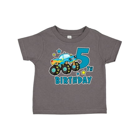 Inktastic 5th Birthday Monster Truck Gift Toddler Boy Girl T-Shirt