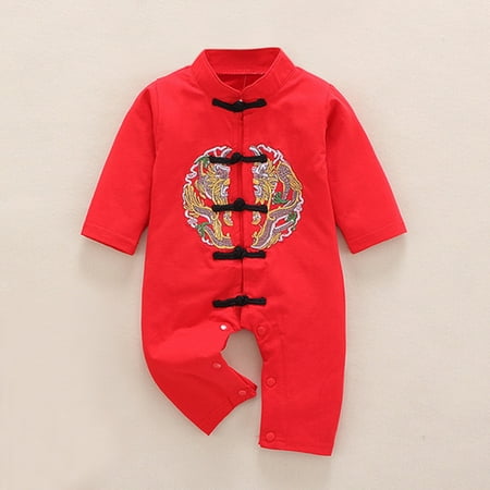 Baby Sleeve Long Romper Jumpsuit Year Sets Tang Suit Girls Romper&Jumpsuit Red 59
Baby Sleeve Long Romper Jumpsuit Year Sets Tang Suit Girls Romper&Jumpsuit Red 59
