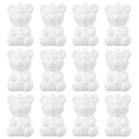 20 Pcs Adorable Bear Shape Modelings Fun Interesting Flower Decors (White)