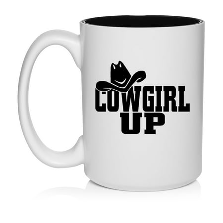 Cowgirl Up with Hat Ceramic Coffee Mug Tea Cup Gift for Her Friend Coworker Wife (15oz White)
Cowgirl Up with Hat Ceramic Coffee Mug Tea Cup Gift for Her Friend Coworker Wife (15oz White)