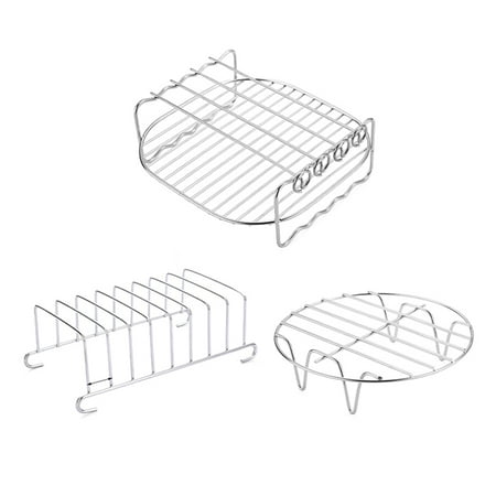 Air Fryer Accessories Air Fryer Rack Set of 3 Multi-purpose 7 Inch Double Layer Rack Metal Holder
Air Fryer Accessories Air Fryer Rack Set of 3 Multi-purpose 7 Inch Double Layer Rack Metal Holder