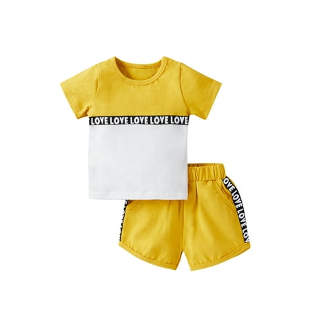 Canrulo 2Pcs Summer Kids Toddler Girls Letter Print Short Sleeve T-Shirt+Shors Pants Outfits Yellow 6-12 Months
Canrulo 2Pcs Summer Kids Toddler Girls Letter Print Short Sleeve T-Shirt+Shors Pants Outfits Yellow 6-12 Months