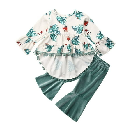 2PCS Christmas Newborn Kids Baby Girls Ruffle Long Sleeve Tops+ Long Pants Xmas Outfits Clothes Set
2PCS Christmas Newborn Kids Baby Girls Ruffle Long Sleeve Tops+ Long Pants Xmas Outfits Clothes Set