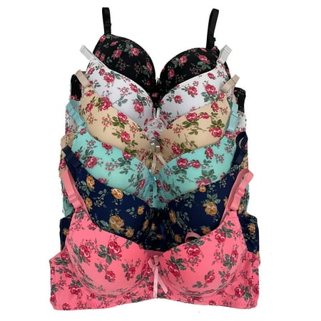 Women Bras 6 Pack of T-shirt Bra B Cup C Cup D Cup DD Cup DDD Cup 34D (S6693)
Women Bras 6 Pack of T-shirt Bra B Cup C Cup D Cup DD Cup DDD Cup 34D (S6693)