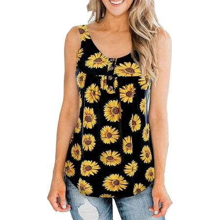 PIKADINGNIS Womens Flower Floral Printed Loose Casual Boho Buttons Tank Tops for Women Summer Beach Holiday Vest Sleeveless Shirt
PIKADINGNIS Womens Flower Floral Printed Loose Casual Boho Buttons Tank Tops for Women Summer Beach Holiday Vest Sleeveless Shirt