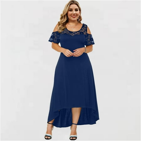Cefanty Plus Size Clothes Lace Overlay Temperament Commuter Solid Color v Round Mid-length Dress Sexy High Waist Dress
Cefanty Plus Size Clothes Lace Overlay Temperament Commuter Solid Color v Round Mid-length Dress Sexy High Waist Dress