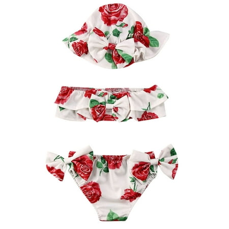 CenturyX Toddler Baby Girls Swimsuit Summer Ruffled Short Top Floral Shorts Sun Hat Swimwear Red 12-18 Months
CenturyX Toddler Baby Girls Swimsuit Summer Ruffled Short Top Floral Shorts Sun Hat Swimwear Red 12-18 Months