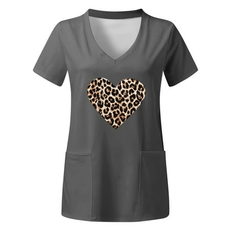TAIAOJING Women s Scrubs Top Plus Size Top V Neck Short Sleeved Pockets Prints T Shirt
TAIAOJING Women s Scrubs Top Plus Size Top V Neck Short Sleeved Pockets Prints T Shirt