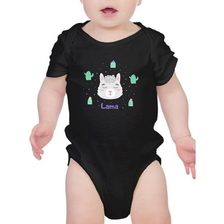 Cute Lama Smile Face Bodysuit Infant -Image by Shutterstock 24 Months