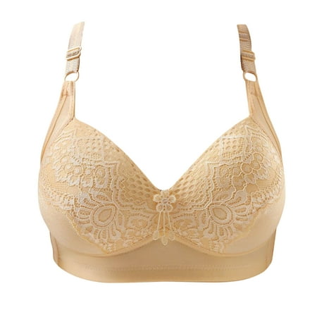 Lovskoo Women Wireless Push-Up Bra Nude Lace Unlined Solid Comfortable Brassiere Daily Beige
Lovskoo Women Wireless Push-Up Bra Nude Lace Unlined Solid Comfortable Brassiere Daily Beige