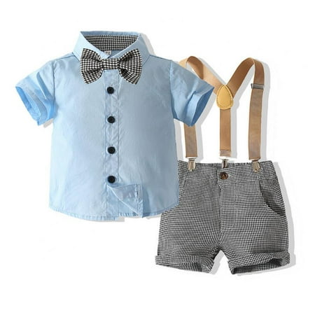 Baozhu Baby Boys Gentleman Outfit Little Boys Formal Shorts Set Toddler Short Sleeve Shirt+suspender Shorts+bow Tie Summer Clothes Suit 2-3 Years
Baozhu Baby Boys Gentleman Outfit Little Boys Formal Shorts Set Toddler Short Sleeve Shirt+suspender Shorts+bow Tie Summer Clothes Suit 2-3 Years