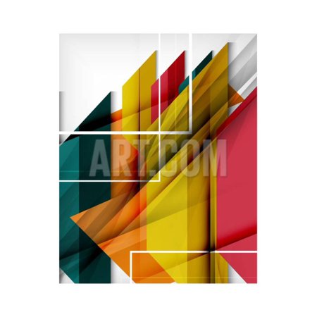 Geometrical Shape Abstract Background. for Business Background | Numbered Banners | Business Lines Print Wall Art By antishock