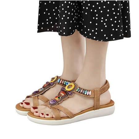 Summer Sandals For Women Flat Slip On Sandals Crystal Roman Shoes Open Toe Casual Sandals
Summer Sandals For Women Flat Slip On Sandals Crystal Roman Shoes Open Toe Casual Sandals