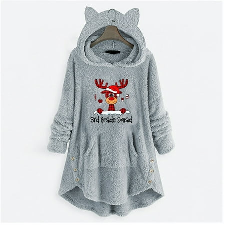 Zedker Sweatshirts Women Trendy Graphic Woman S Casual Christmas Printing Buttons Long Sleeved Hooded Coat Top
Zedker Sweatshirts Women Trendy Graphic Woman S Casual Christmas Printing Buttons Long Sleeved Hooded Coat Top