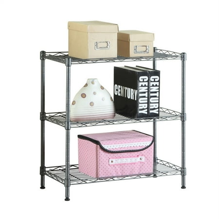 Dcenta Concise 3 Layers Carbon Steel & PP Storage Rack Black