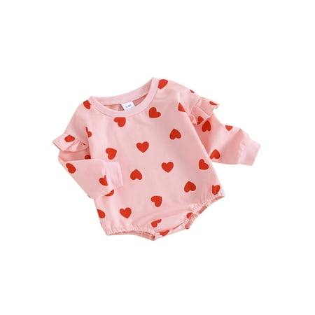 Co.MMehjri Baby Girls Sweatshirt Romper Valentine s Day 3 6 9 12 18 Months Infant Clothes Heart Print Long Sleeve Jumpsuits for Newborn Toddler Cute Clothes
Co.MMehjri Baby Girls Sweatshirt Romper Valentine s Day 3 6 9 12 18 Months Infant Clothes Heart Print Long Sleeve Jumpsuits for Newborn Toddler Cute Clothes