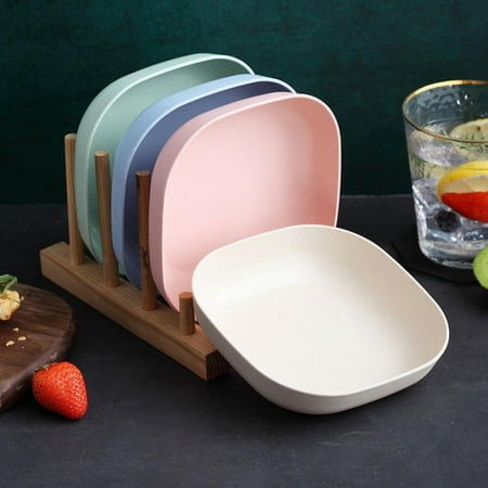 4 Pcs Square Lightweight Mini Wheat Straw Plates Reusable Plate Set White Small Plastic Kids Plates Unbreakable Deep Dinner Plates for Camping Dinnerware Dishwasher & Microwave Safe BPA free 5.6inch
4 Pcs Square Lightweight Mini Wheat Straw Plates Reusable Plate Set White Small Plastic Kids Plates Unbreakable Deep Dinner Plates for Camping Dinnerware Dishwasher & Microwave Safe BPA free 5.6inch