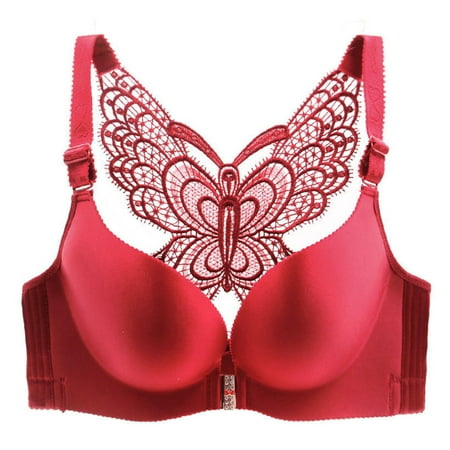 Butterfly Embroidery Front Closure Wireless Bra Adjustable Push Up Bra Plus Size Everyday Wireless Women Bralettes Black 42/95c
Butterfly Embroidery Front Closure Wireless Bra Adjustable Push Up Bra Plus Size Everyday Wireless Women Bralettes Black 42/95c