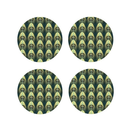 Junzan Peacock Gold Feather Print Coasters for Drinks - Leather Coasters Set of 4 for Coffee Table for Housewarming/Kitchen/Bar/Decor-Round Shape
Junzan Peacock Gold Feather Print Coasters for Drinks - Leather Coasters Set of 4 for Coffee Table for Housewarming/Kitchen/Bar/Decor-Round Shape