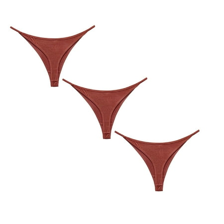 Womens Underwear Brief Seamless Thongs Low Waist Thong Tangas Solid Color Panties3PC
Womens Underwear Brief Seamless Thongs Low Waist Thong Tangas Solid Color Panties3PC