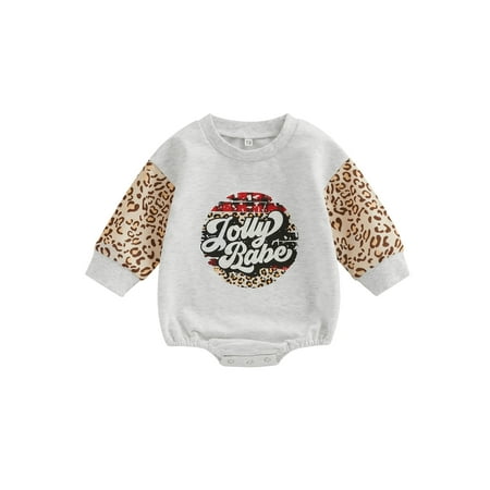 QILINXUAN Baby Girls Boys Christmas Romper 0-18M Leopard Long Sleeve Letters Print Grey Jumpsuits
QILINXUAN Baby Girls Boys Christmas Romper 0-18M Leopard Long Sleeve Letters Print Grey Jumpsuits