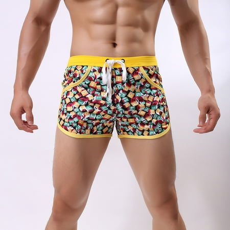 Men's Printing Sports Trunks Beachwear Underwear Surf Boardshorts