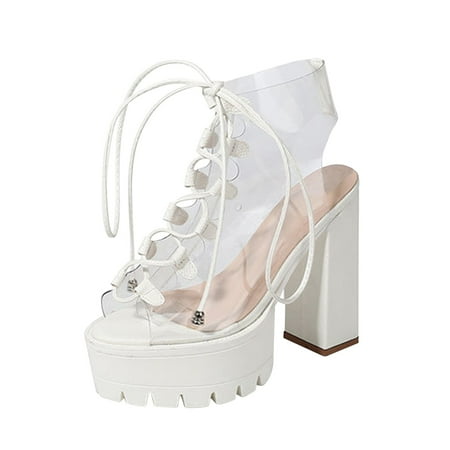 Rdeuod Nude Heels For Women Shoes Candy Colors Casual Fashion Transparent Upper Lace-Up High Women S Sandals
Rdeuod Nude Heels For Women Shoes Candy Colors Casual Fashion Transparent Upper Lace-Up High Women S Sandals