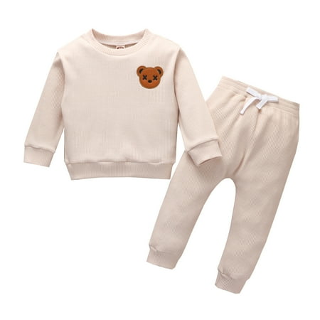 Fsqjgq Boys Summer Clothes Baby Girls Boys Winter Ribbed Long Sleeve Bear Prints Shirt Tops Pants 2Pcs Outfits Clothes Set Set 6 Cotton Blend Beige 80
Fsqjgq Boys Summer Clothes Baby Girls Boys Winter Ribbed Long Sleeve Bear Prints Shirt Tops Pants 2Pcs Outfits Clothes Set Set 6 Cotton Blend Beige 80
