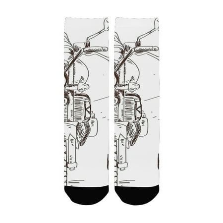 Motorcycle Decor Keep on Riding Quote and Motorbike on the Road with Birds Sketch Style Art Picture Women s Custom Socks (Made In USA)
Motorcycle Decor Keep on Riding Quote and Motorbike on the Road with Birds Sketch Style Art Picture Women s Custom Socks (Made In USA)
