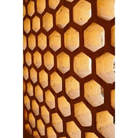 Architectural details Amber Fort Jaipur India Stretched Canvas - Adam Jones DanitaDelimont (11 x 17)