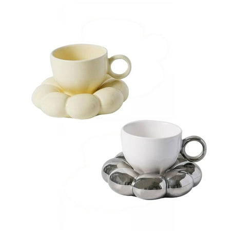 Coffee Mug And Saucer Ceramic Juice Water Drinks Afternoon Tea Dinnerware