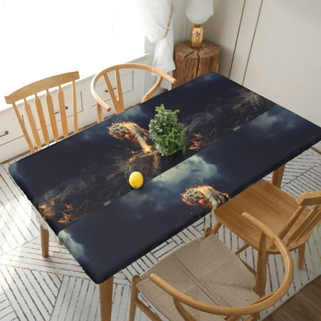 Home Deluxe Tablecloth White Tiger Waterproof Elastic Rim Edged Table Cover- For Christmas Parties And Picnics 5ft
Home Deluxe Tablecloth White Tiger Waterproof Elastic Rim Edged Table Cover- For Christmas Parties And Picnics 5ft