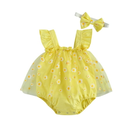 One opening Toddler Baby Girl s Sleeveless Bodysuit Skirt + Headband Set
