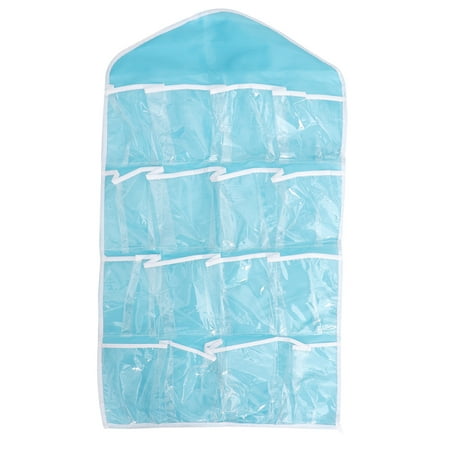 16 grid hanging bag 16 Pockets Clear Over Door Hanging Bag Shoe Rack Hanger Underwear Socks Bra Closet Storage Tidy Organizer (Blue)
16 grid hanging bag 16 Pockets Clear Over Door Hanging Bag Shoe Rack Hanger Underwear Socks Bra Closet Storage Tidy Organizer (Blue)