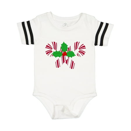 Inktastic Candy Canes and Holly Christmas Gift Baby Boy or Baby Girl Bodysuit