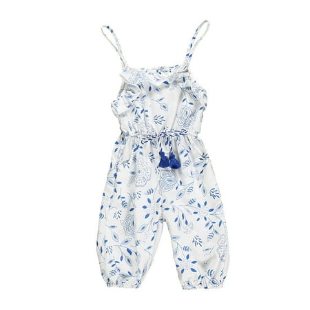 DNDKILG Baby Toddler Sleeveless Ruffle Floral Jumpsuit for Girls Bowknot One Piece Romper White 1Y-6Y 130
DNDKILG Baby Toddler Sleeveless Ruffle Floral Jumpsuit for Girls Bowknot One Piece Romper White 1Y-6Y 130
