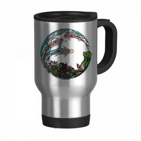 Carp Lotus Pattern Geometry Travel Mug Flip Lid Stainless Steel Cup Car Tumbler Thermos
Carp Lotus Pattern Geometry Travel Mug Flip Lid Stainless Steel Cup Car Tumbler Thermos