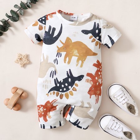 PatPat Newborn Boy Cartoon Dinosaur Short Sleeve Romper Summer Bodysuit Baby Boys Outfit 0-18Month 
PatPat Newborn Boy Cartoon Dinosaur Short Sleeve Romper Summer Bodysuit Baby Boys Outfit 0-18Month