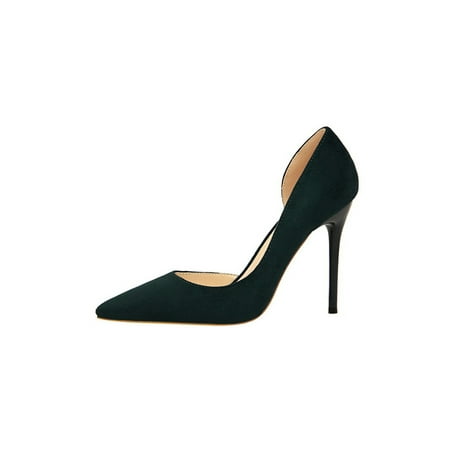 Daeful Womens Stilettos Faux Suede D Orsay Pumps Slip On High Heels Lightweight Pointed Toe Dress Shoes Women Classic Green 6
Daeful Womens Stilettos Faux Suede D Orsay Pumps Slip On High Heels Lightweight Pointed Toe Dress Shoes Women Classic Green 6