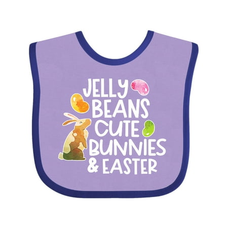 Inktastic Jelly Beans Cute Bunnies and Easter Gift Baby Boy or Baby Girl Bib
