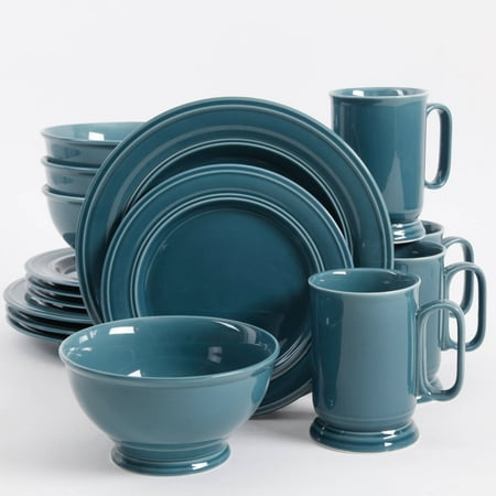 Better Homes and Gardens Admiraware 16-Piece Dinnerware Set, Round
