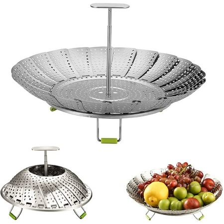 Steamer Basket Stainless Steel Vegetable Steamer Basket Folding Steamer Insert for Veggie Fish Seafood Cooking Expandable to Fit Various Size Pot 5.9 to 9
Steamer Basket Stainless Steel Vegetable Steamer Basket Folding Steamer Insert for Veggie Fish Seafood Cooking Expandable to Fit Various Size Pot 5.9 to 9