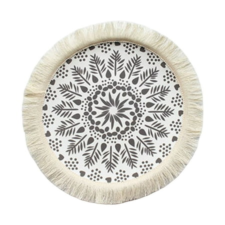 Gwong 2Pcs Table Mat Insulated Bohemian Woven Round Tassels Dining Mat Home Decor
Gwong 2Pcs Table Mat Insulated Bohemian Woven Round Tassels Dining Mat Home Decor