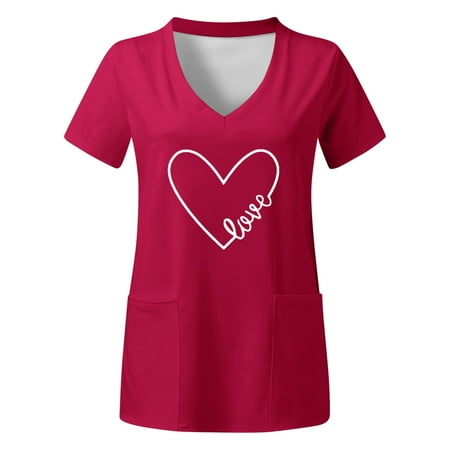 TAIAOJING Women Scrubs Top Plus Size Top V Neck Short Sleeved Pockets Prints T Shirt
TAIAOJING Women Scrubs Top Plus Size Top V Neck Short Sleeved Pockets Prints T Shirt