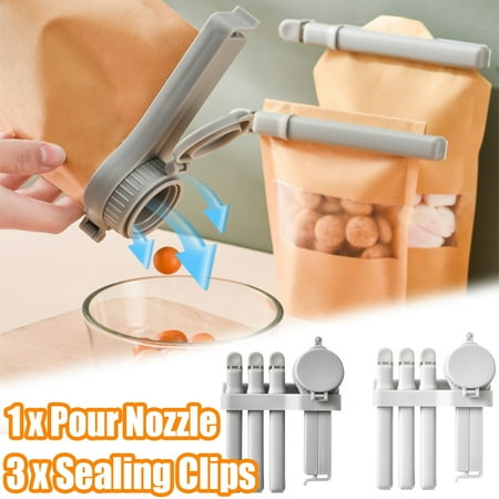 Beechoice 4Pcs/Set Food Bag Clips Sealing Clips with Cap Pour Spout Snack Bag Clips for Food and Snack Bag Great for Kitchen Food Storage and Organization Kitchen Tool Home Food Close Clip
Beechoice 4Pcs/Set Food Bag Clips Sealing Clips with Cap Pour Spout Snack Bag Clips for Food and Snack Bag Great for Kitchen Food Storage and Organization Kitchen Tool Home Food Close Clip