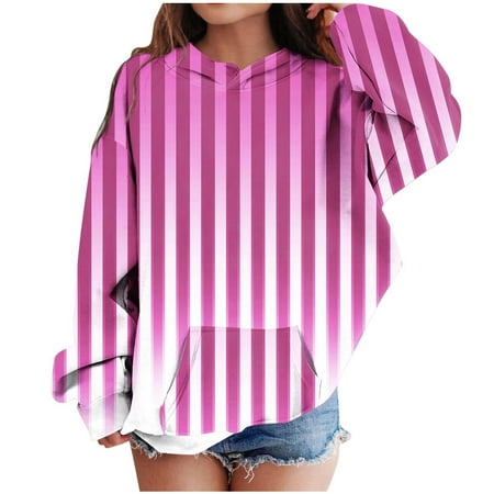 ATOGUTA Sweatshirts for Kids Girls Lightweight Long Sleeve Pullover Top Little Girls Striped Hooded Shirt Winter Outwear Hot Pink Size 4T-14
ATOGUTA Sweatshirts for Kids Girls Lightweight Long Sleeve Pullover Top Little Girls Striped Hooded Shirt Winter Outwear Hot Pink Size 4T-14