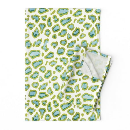 Printed Tea Towel Linen Cotton Canvas - Leopard Blue Green Watercolor Animal Skin Abstract Painterly Print Decorative Kitchen Towel by Spoonflower
Printed Tea Towel Linen Cotton Canvas - Leopard Blue Green Watercolor Animal Skin Abstract Painterly Print Decorative Kitchen Towel by Spoonflower