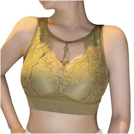 LAIVNEI Sports Bras for Women Everyday Bras Women s Lace -Style Tube Back Wrap and Chest Underwear Yellow L
LAIVNEI Sports Bras for Women Everyday Bras Women s Lace -Style Tube Back Wrap and Chest Underwear Yellow L